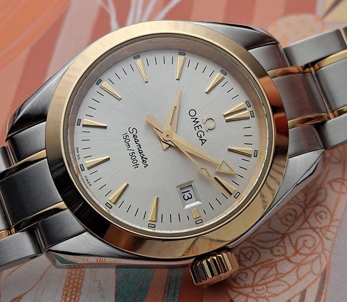 Ladies' Omega Seamaster Aqua Terra Quartz YG/SS Ref. 2377.30